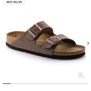 Birkenstock Arizona two strap sandal in Mocha